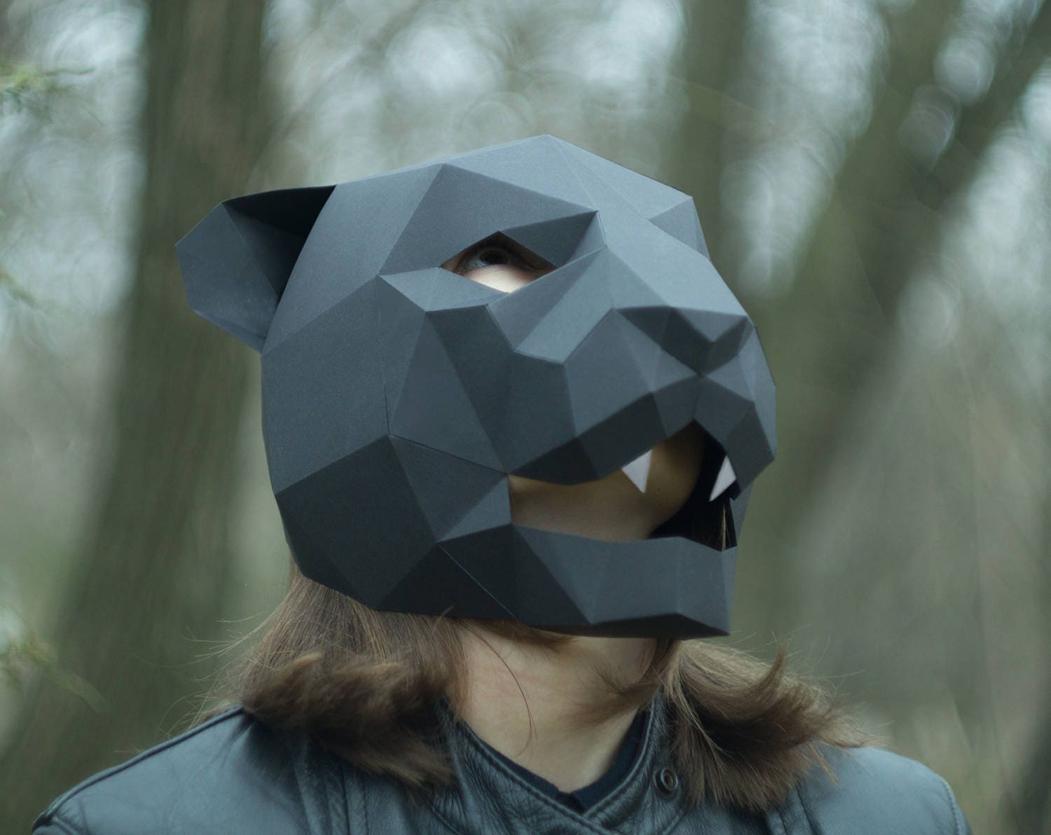 Panther MaskCat MaskDIY 3D maskPDFPolygon Paper