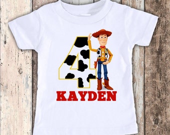 Woody Toy Story designed birthday t shirt tshirt personalized