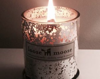 Speckled Silver Glass Votive Candle (27cl)