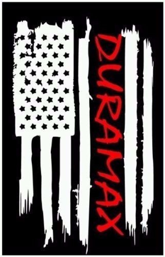 American flag duramax Chevy chevrolet vinyl sticker decal thin