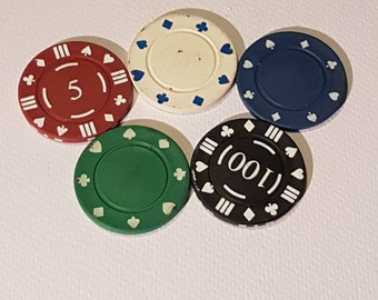 vintage poker chip set