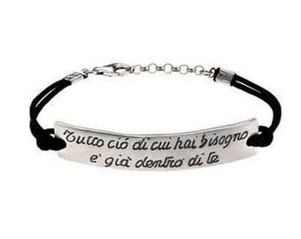 Bracciale A Manetta Rigida Personalizzabile Con Nome In Acciaio Bianco O Giallo E Swarovski 3206 0