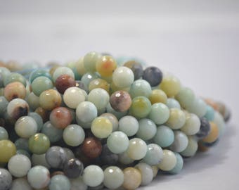 10 mm faceted amazonite gemstone