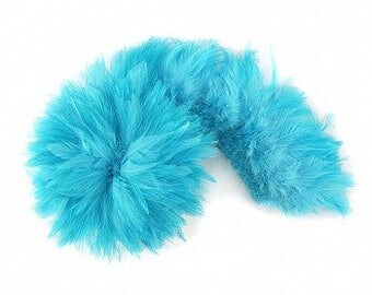 Dyed Rooster Saddle Feathers - Strung 1 Yard