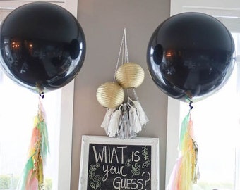 Giant Gender Reveal Balloon | Big Black Balloon for Gender Reveal Party