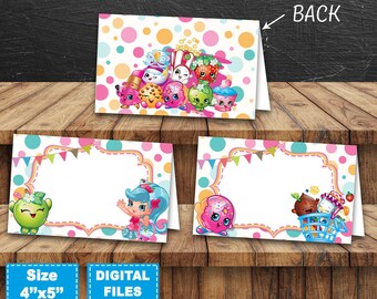 Shopkins food labels, shopkins tent cards, shopkins food tags, shopkins birthday party, shopkins instant download, shopkins party supplies