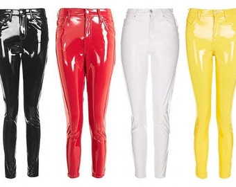 PVC Vinyl Leather Latex Pants Leggings Made to Order