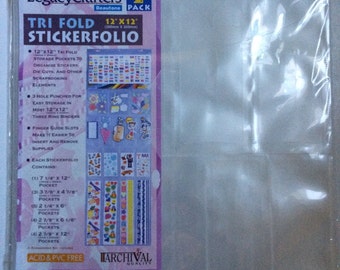 Tri Fold Stickerfolio - 12"x 12"