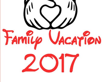 2017 Family Vacation Mickey Custom Disney SVG File for Cricut Silhouette