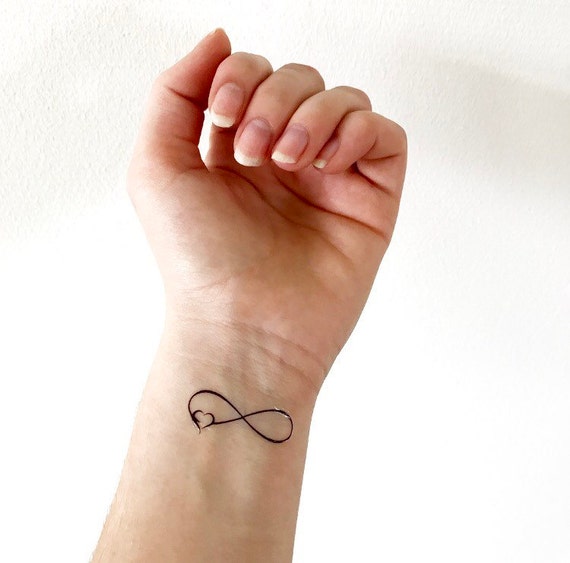 Infinity Heart Temporary Tattoo