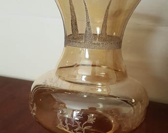 Vintage Lamp shade, Replacement Amber Frosted glass shade, a perfect replacement for that missing shade
