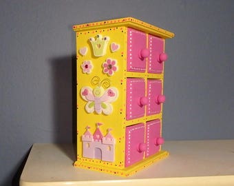 Princess personalized jewelry keepsake box