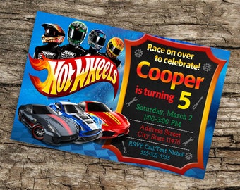 Hot Wheels Invitation,Hot Wheels Birthday Invitation,Hot Wheels Birthday,Hot Wheels Party,Hot Wheels Cars