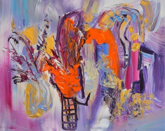 the wizard of flowers, contemporary abstract painting