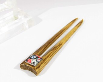 Hair fork, Wooden hair fork, Wooden hairpin, Hair Sticks, Hair accessories, zebrano Wood