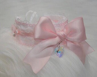 Kitten/DDLG Play Collar // Pretty Princess Kitten/DDLG Collar with Swarovski Crystals