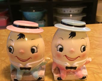 Vintage Humpty Dumpty Salt and Pepper Shakers