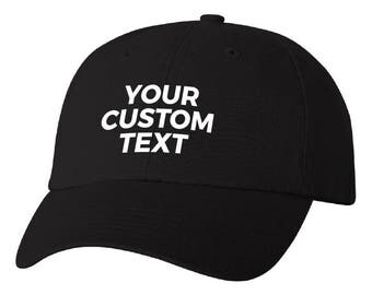 Black Custom Dad Hat Your Custom Text Cap Strapback Embroidered Personalized Baseball Cap Brand Up To 2 Color Embroidery