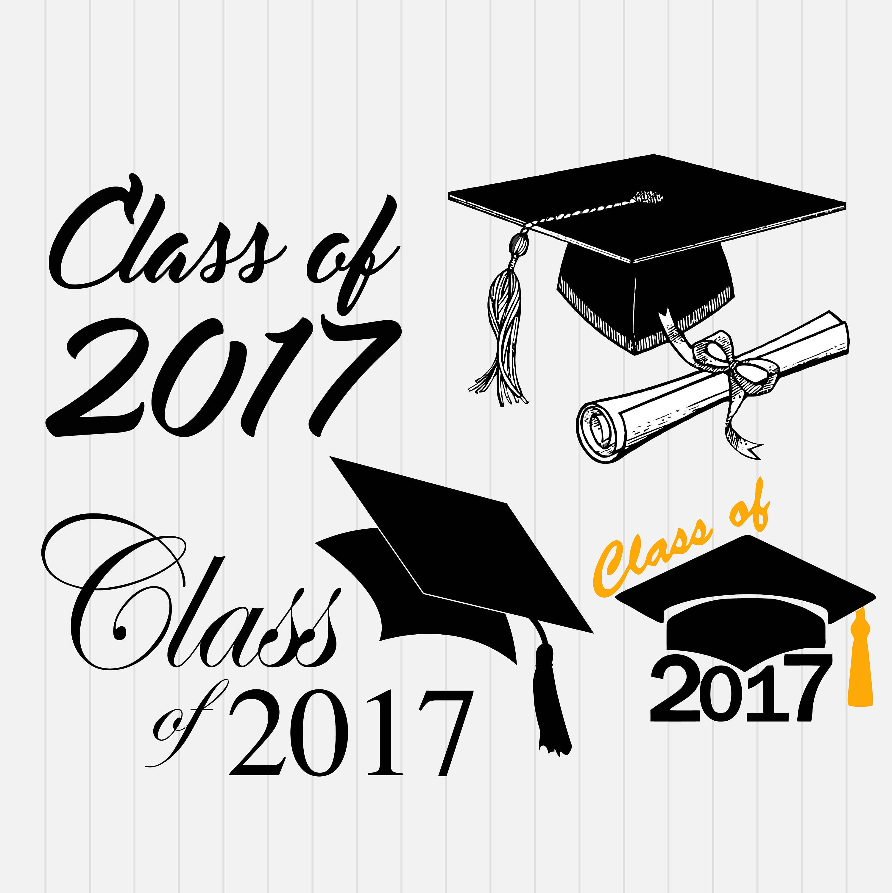 Download Graduation Svg Class of 2017 Svg INSTANT DOWNLOAD 1 dxf