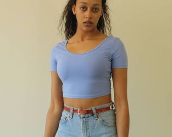 10 DOLLAR SALE periwinkle cropped top / S