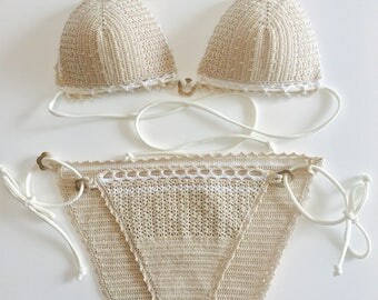 handmade crochet bikini bottom C500