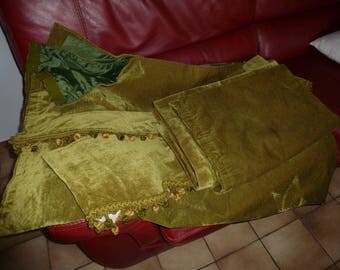 Vintage velvet curtains / green velvet curtains / Green Velvet / velvet window panels / Drapes velvet / home & living /Rideaux.