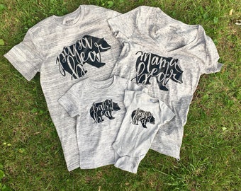 SET of Mama Bear Shirt Baby Bear Shirt Papa Bear Shirt Bear Family Shirt Set Family Photography Pregnancy Announcement