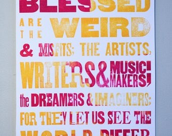 Red and Orange Letterpress Poster