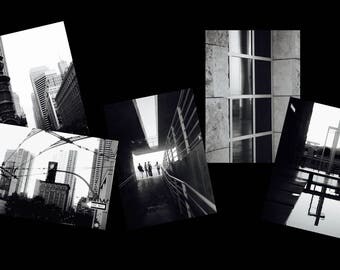 Postcards, set of architecture / 5 postcards A6
