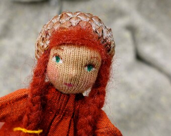 Autumn Leaves Waldorf Doll Pin