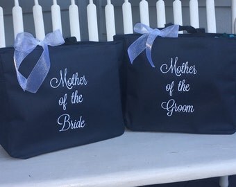 Mother of the Bride tote bag, Mother of the Groom tote bag, Monogrammed Tote Bag Set, personalized totes, Gift for mother of the bride