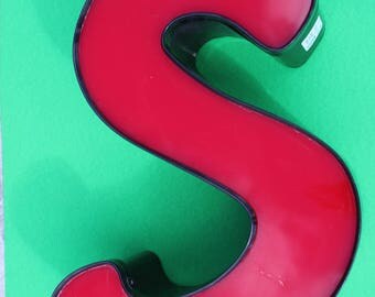 VINTAGE electric letter S for wall hanging / DECOR