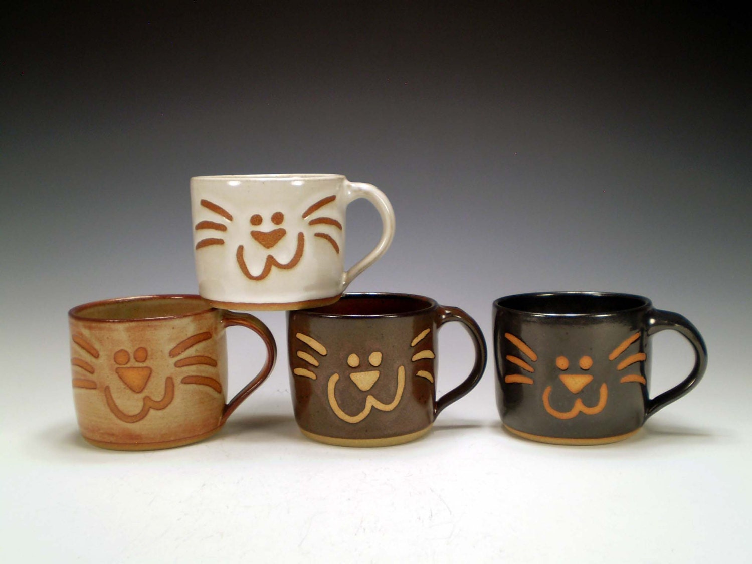 Cat Mug Handmade Mug Stoneware Coffee Mug Kitten Mugs 7432