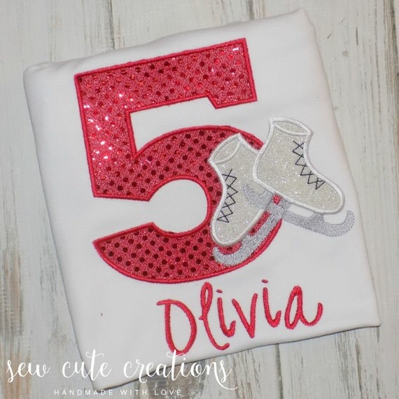 Ice Skate Birthday Shirt Ice Skating Birthday Shirt Ice