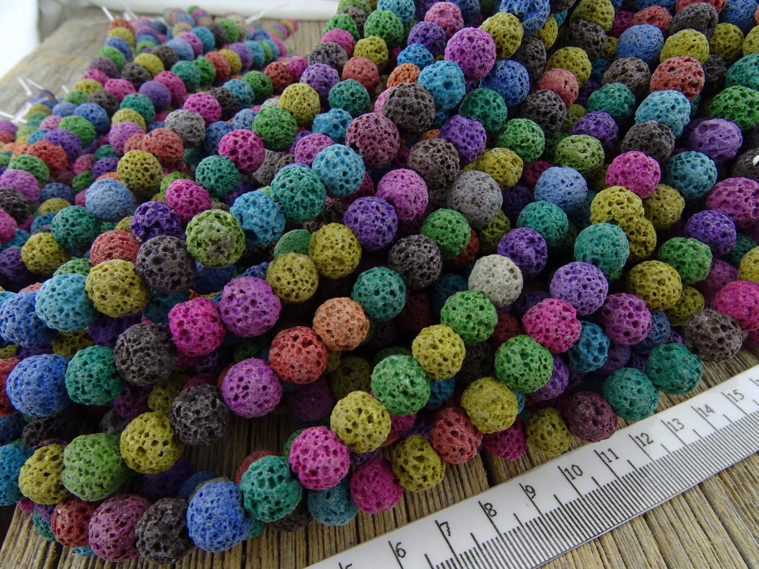 8mm Lava Rock Beads Mixed Color Lava Rock Blue Lava rock