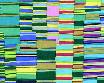 Kaffe Fassett SHIRT STRIPES Green GP51 Fabric - Cuts by HALF Yard Increments
