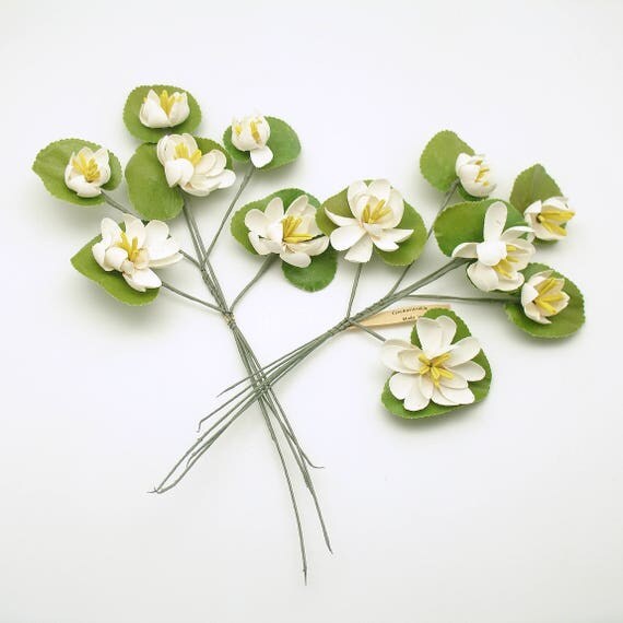 Vintage Flower Picks Water Lily Czechoslovakia Waterlily