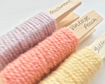 Top-Up Pack for Stylecraft Special DK yarn pegs - Mushroom, Buttermilk and Vintage Peach