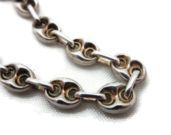 Sterling Silver Bracelet - Puffy Marina Chain