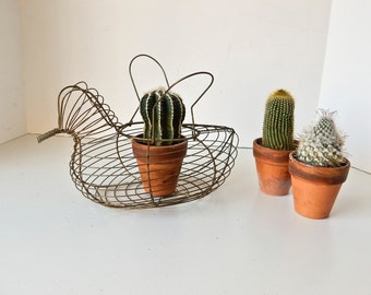 Wire Chicken Basket, Wire Egg Basket, Vintage Wire Egg Basket, Antique Wire Basket