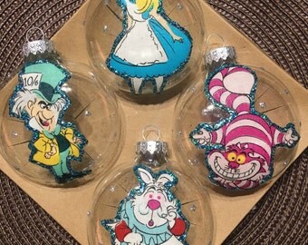 Alice in Wonderland Christmas Ornaments