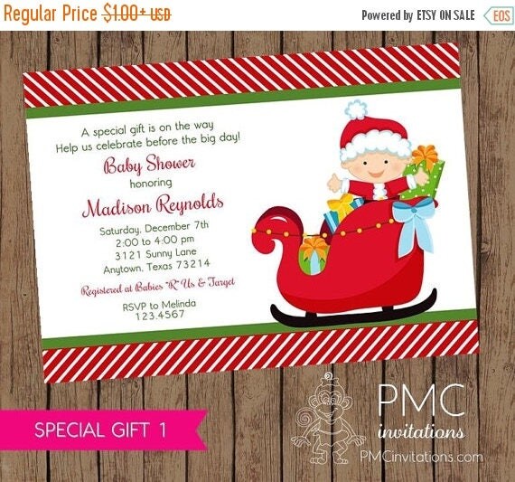 sale christmas baby shower invitations 1 00 each with sale christmas baby shower invitations 1 00 each with