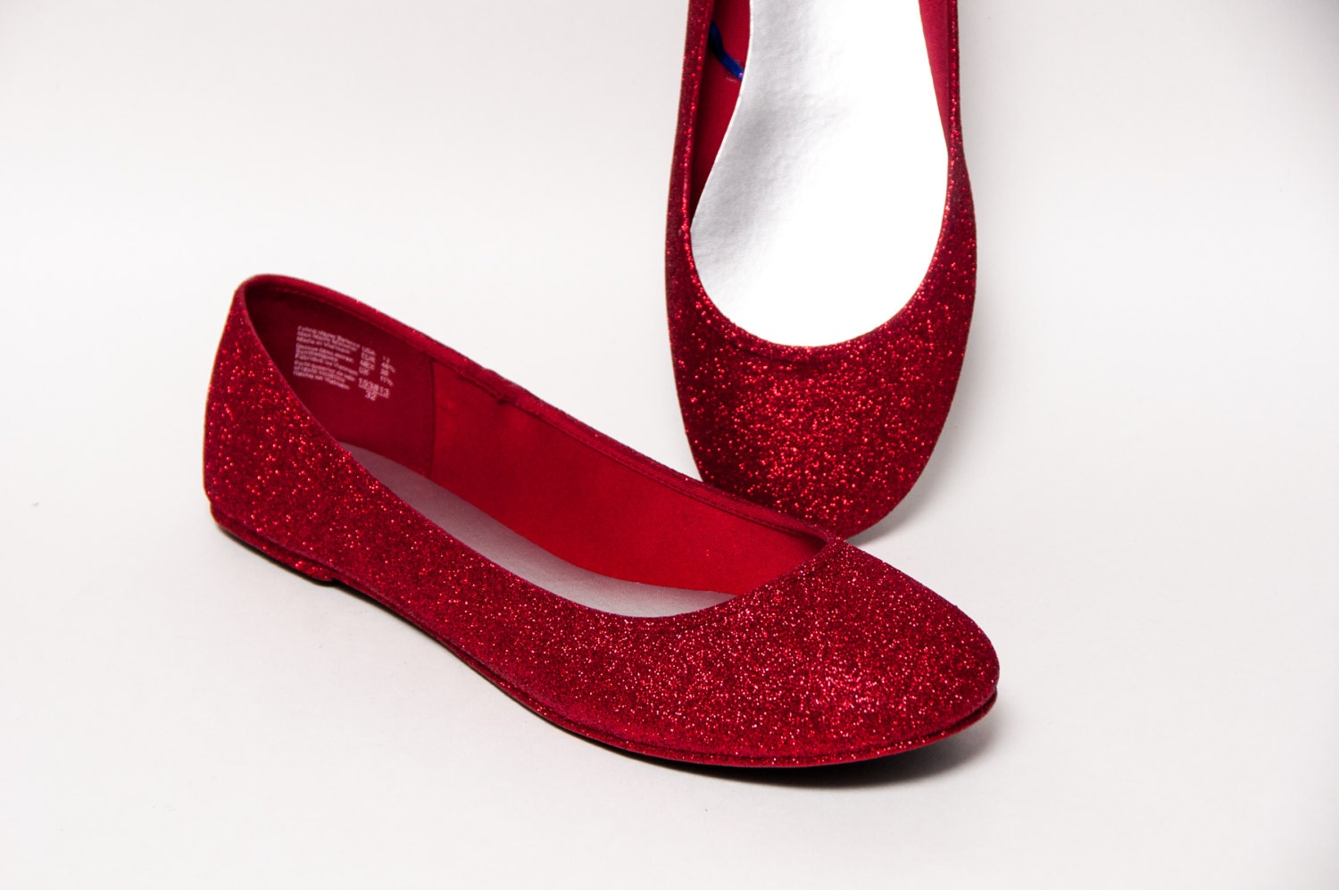 red glitter ballet slippers