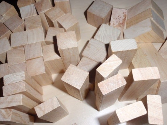 Items similar to Assortment of 53 Craft Birch Unfinished Wood Pieces on