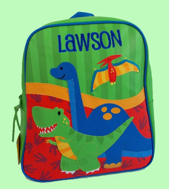 Personalized Stephen Joseph GoGo Backpack DINO Themed Bag in Blue-The Newest Dino Offered