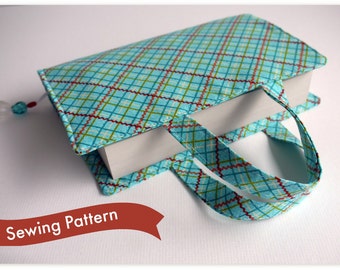 Sewing Pattern Book Cover with Beaded Bookmark attached. Handles optional, suitable for beginners with lots of close up photos.