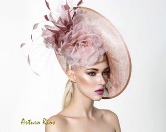Beautiful Blush disk fascinator, Kentucky derby hats, Oaks day hats, Melbourne cup hats