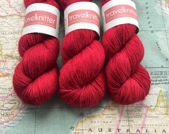 Silky Merino 4 ply hand-dyed yarn - Double Happiness