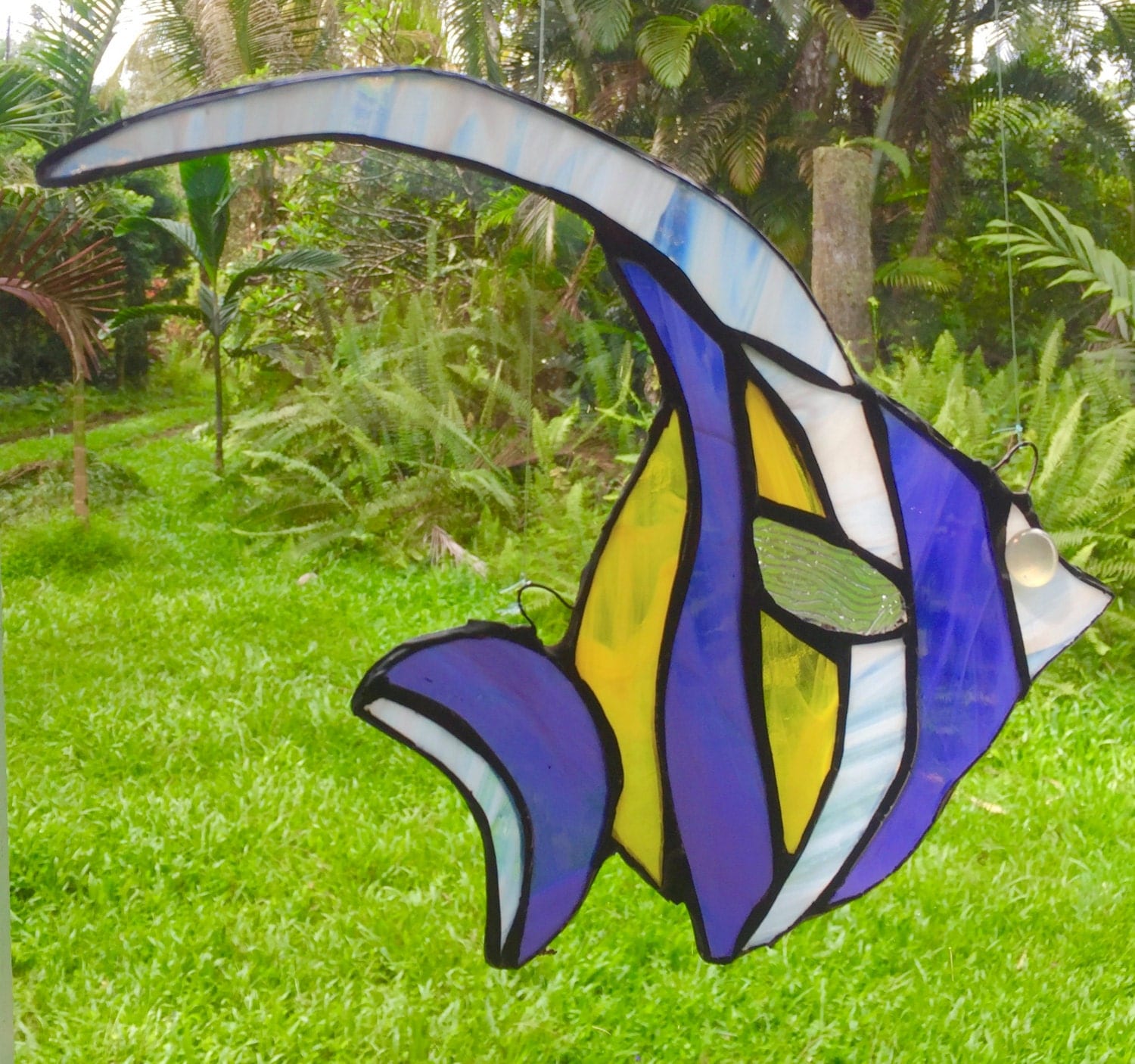 Stained Glass Tropical Fish HAWAII Triggerfish SALE