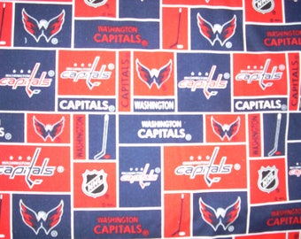 Washington Capitals Hockey- Cotton Fabric - 14 inches wide and sold by the yard